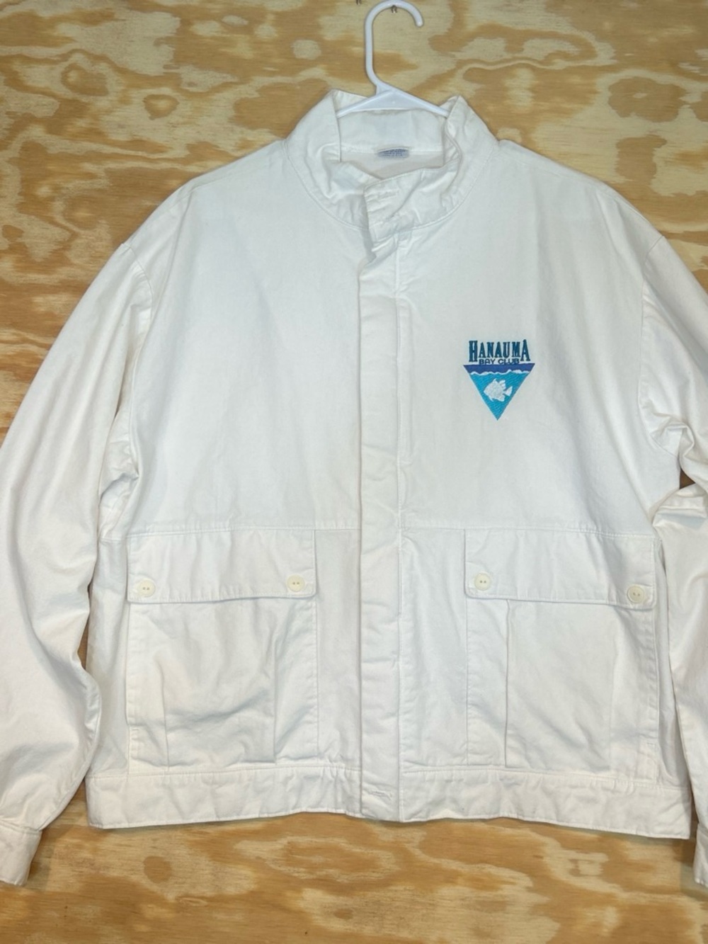 Vintage 90’s Crazy Shirt Hanauma Bay Club Jacket Size L. Small Brown Spec pic 6